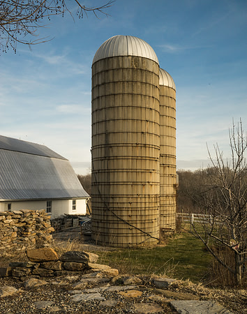 Twin Concrete Silos