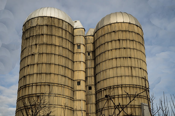 Twin Concrete Silos