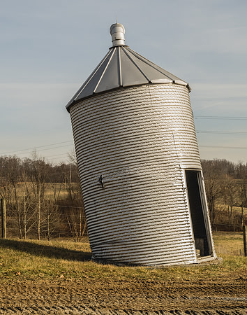 Small Corrugated Metal Silo